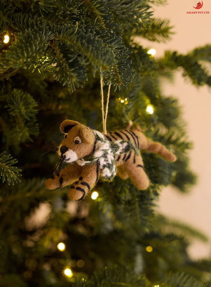 Alba set of three felt tiger charms