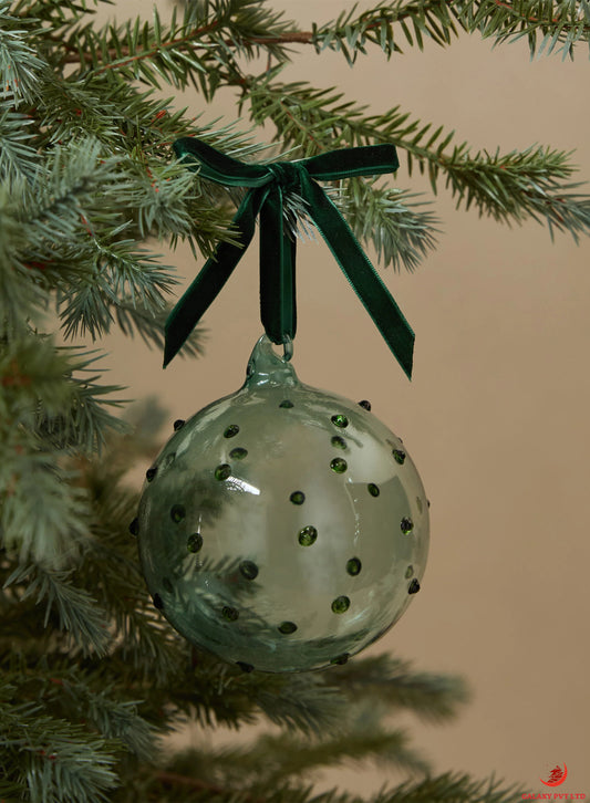 Pricha glass ornaments (set of two)