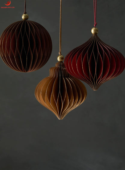 Cillian Paper Ornaments (Set of 3)