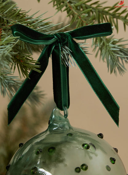 Pricha glass ornaments (set of two)