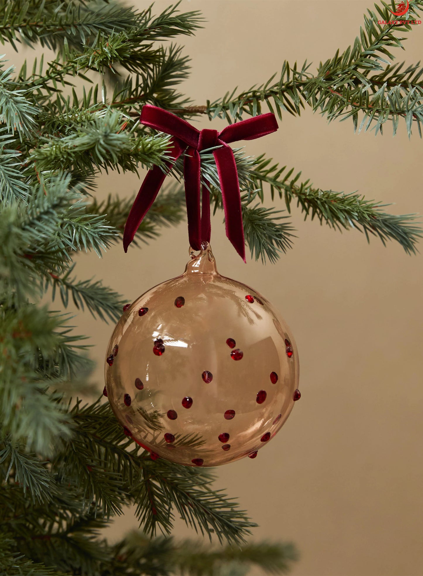 Pricha glass ornaments (set of two)