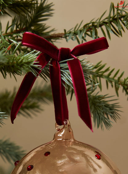 Pricha glass ornaments (set of two)